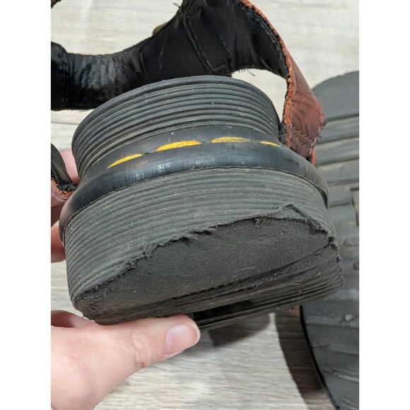 Dr Doc Martens Vegan Blaire Sandals Womens 5 EU 36 Brown Chunky Bouncing Sole - Picture 10 of 16